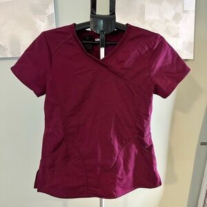 SCRUBSTAR BURGUNDY SCRUB TOP